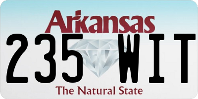 AR license plate 235WIT
