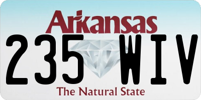 AR license plate 235WIV