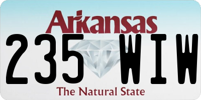 AR license plate 235WIW