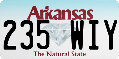 AR license plate 235WIY