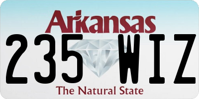 AR license plate 235WIZ