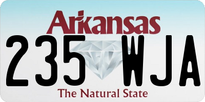 AR license plate 235WJA