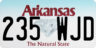 AR license plate 235WJD