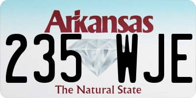 AR license plate 235WJE