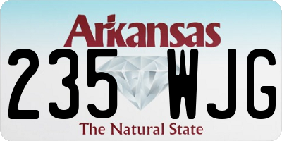 AR license plate 235WJG