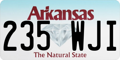 AR license plate 235WJI