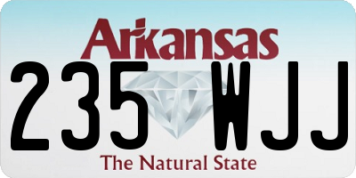 AR license plate 235WJJ