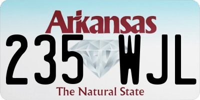AR license plate 235WJL