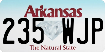 AR license plate 235WJP