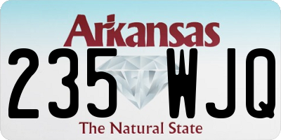 AR license plate 235WJQ