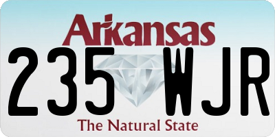 AR license plate 235WJR