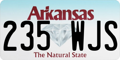 AR license plate 235WJS