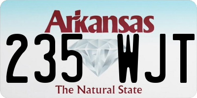 AR license plate 235WJT