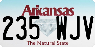 AR license plate 235WJV