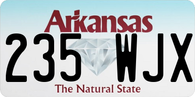 AR license plate 235WJX