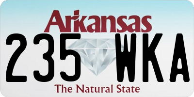 AR license plate 235WKA