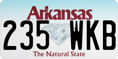 AR license plate 235WKB