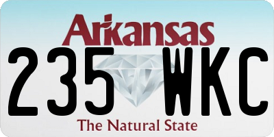 AR license plate 235WKC