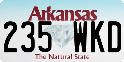 AR license plate 235WKD