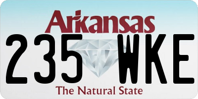 AR license plate 235WKE