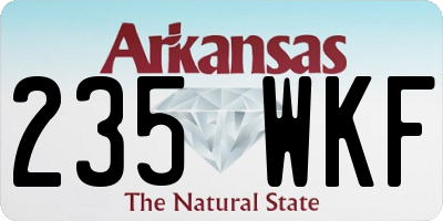 AR license plate 235WKF
