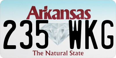 AR license plate 235WKG