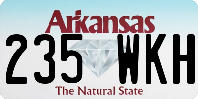AR license plate 235WKH