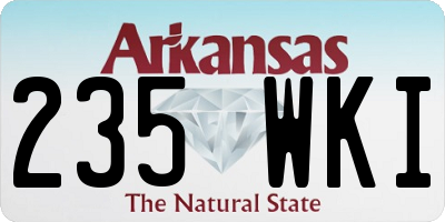 AR license plate 235WKI