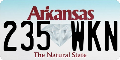 AR license plate 235WKN