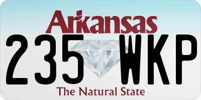 AR license plate 235WKP