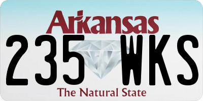 AR license plate 235WKS