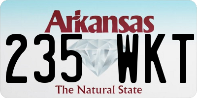AR license plate 235WKT