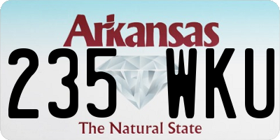 AR license plate 235WKU