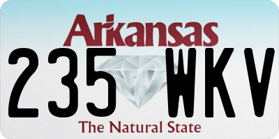 AR license plate 235WKV