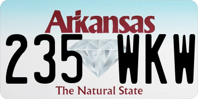 AR license plate 235WKW