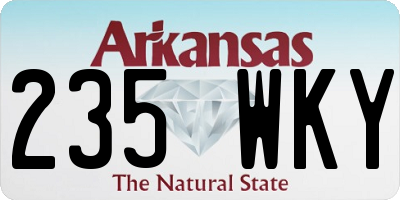 AR license plate 235WKY