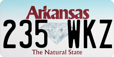 AR license plate 235WKZ