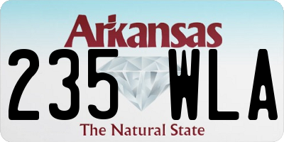 AR license plate 235WLA