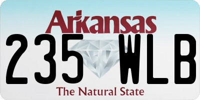 AR license plate 235WLB