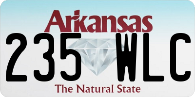 AR license plate 235WLC