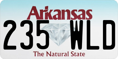 AR license plate 235WLD