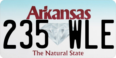 AR license plate 235WLE