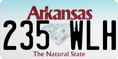 AR license plate 235WLH
