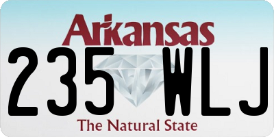 AR license plate 235WLJ