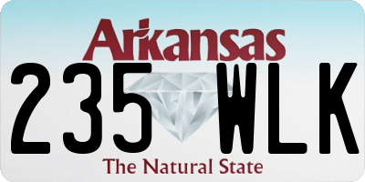 AR license plate 235WLK