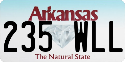 AR license plate 235WLL