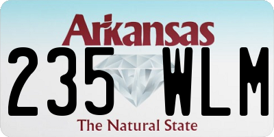 AR license plate 235WLM