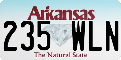 AR license plate 235WLN