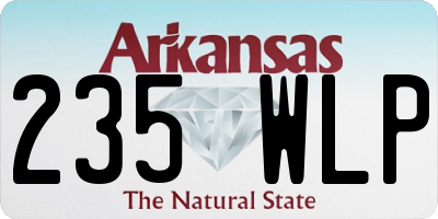 AR license plate 235WLP