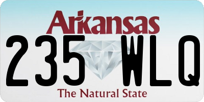 AR license plate 235WLQ